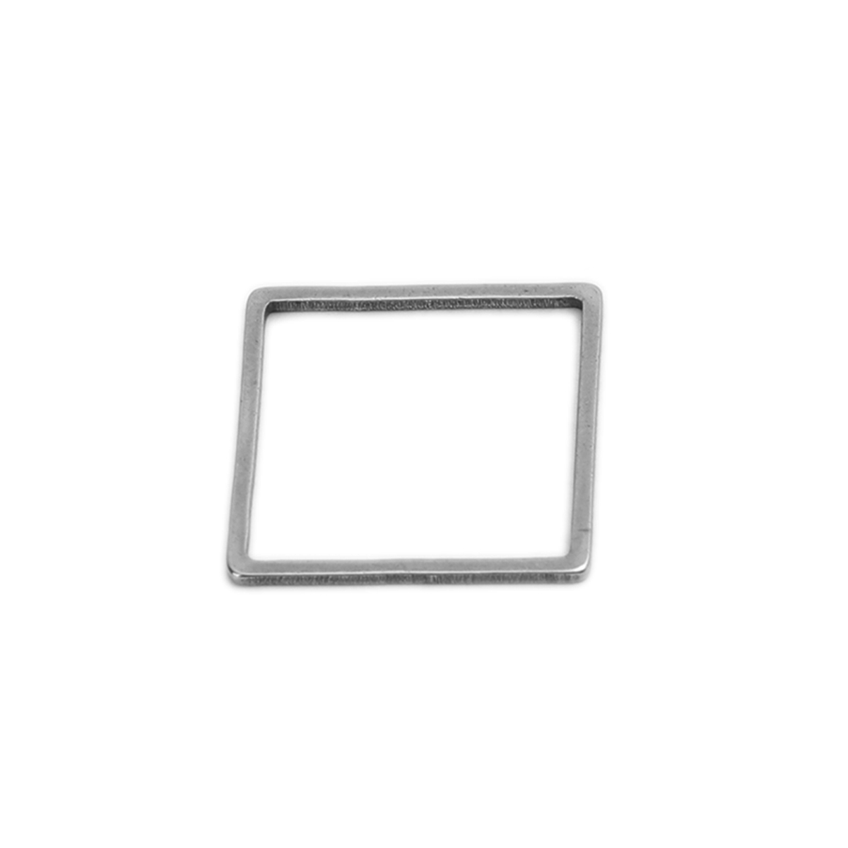Picture of 304 Stainless Steel Frame Connectors Square Silver Tone Hollow 16mm x 16mm, 20 PCs
