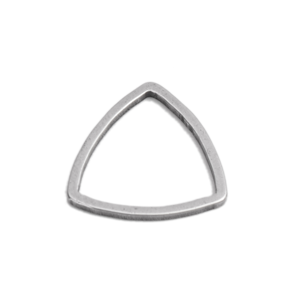 Picture of 304 Stainless Steel Frame Connectors Triangle Silver Tone Hollow 12mm x 12mm, 20 PCs