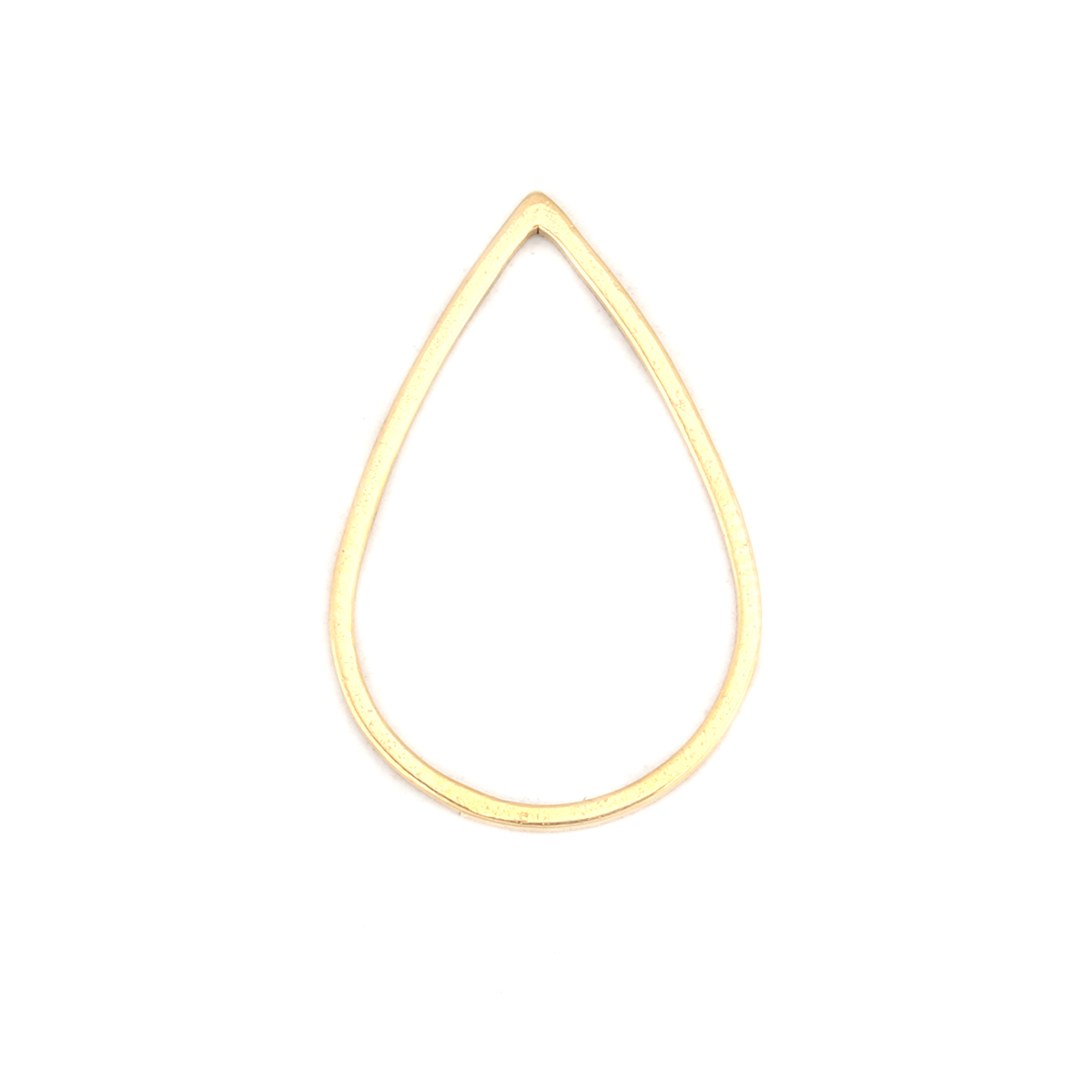 Picture of 304 Stainless Steel Frame Connectors Drop Gold Plated Hollow 21mm x 14mm, 10 PCs
