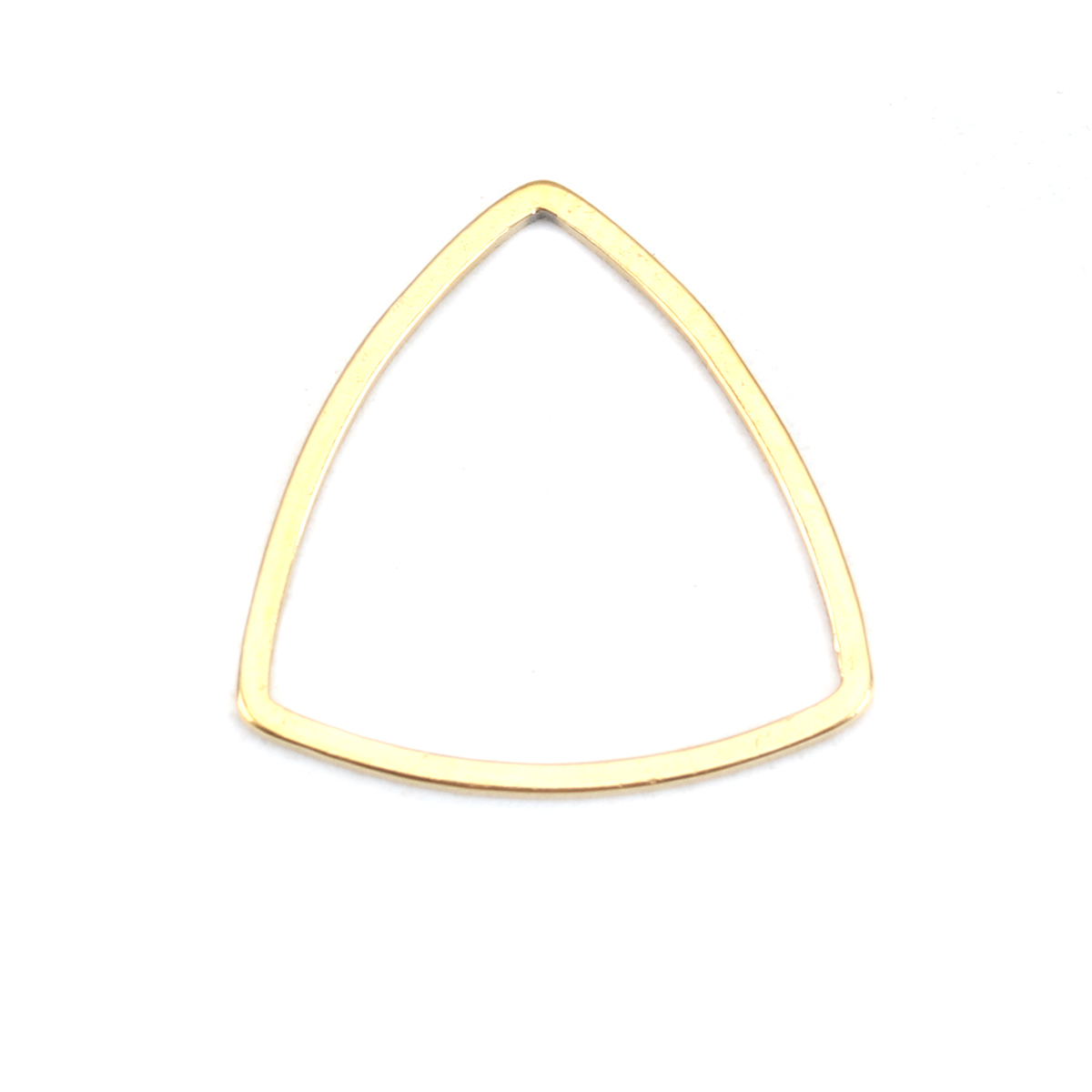 Picture of 304 Stainless Steel Frame Connectors Triangle Gold Plated Hollow 16mm x 16mm, 10 PCs