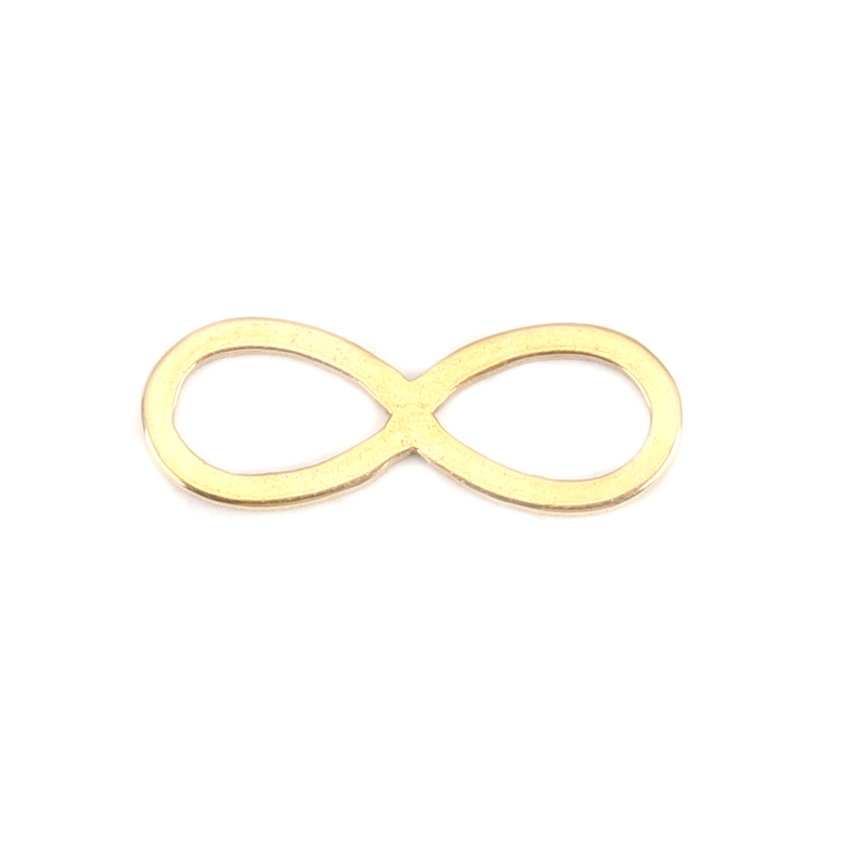 Picture of 304 Stainless Steel Frame Connectors Infinity Symbol Gold Plated Hollow 16mm x 6mm, 10 PCs