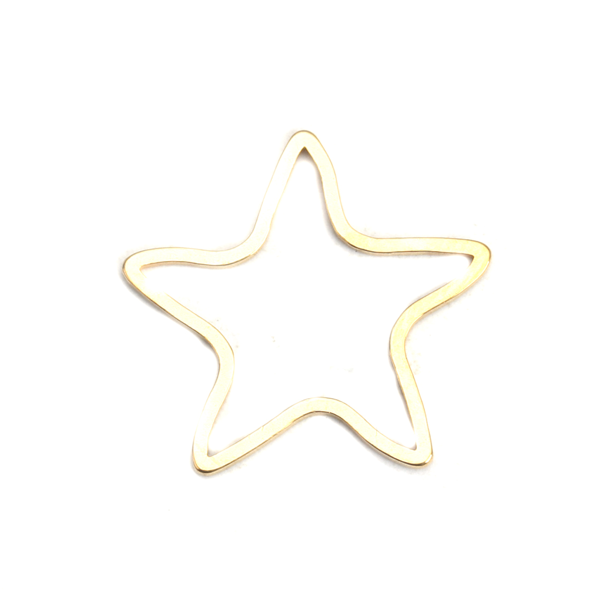 Picture of 304 Stainless Steel Frame Connectors Pentagram Star Gold Plated Hollow 21mm x 20mm, 10 PCs