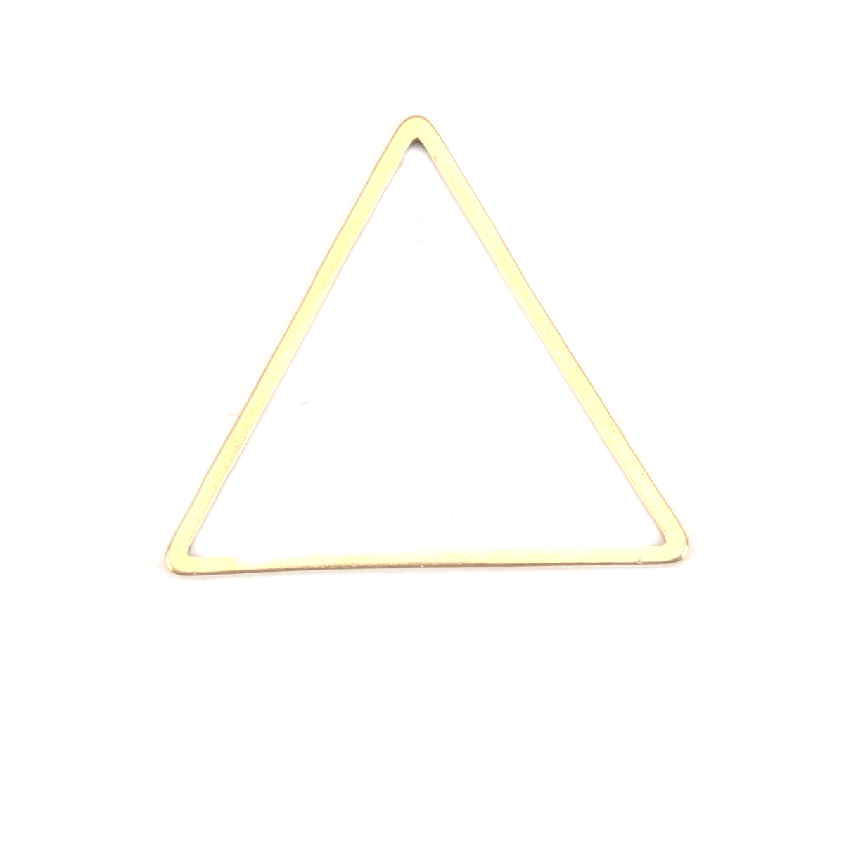 Picture of 304 Stainless Steel Frame Connectors Triangle Gold Plated Hollow 23mm x 20mm, 10 PCs