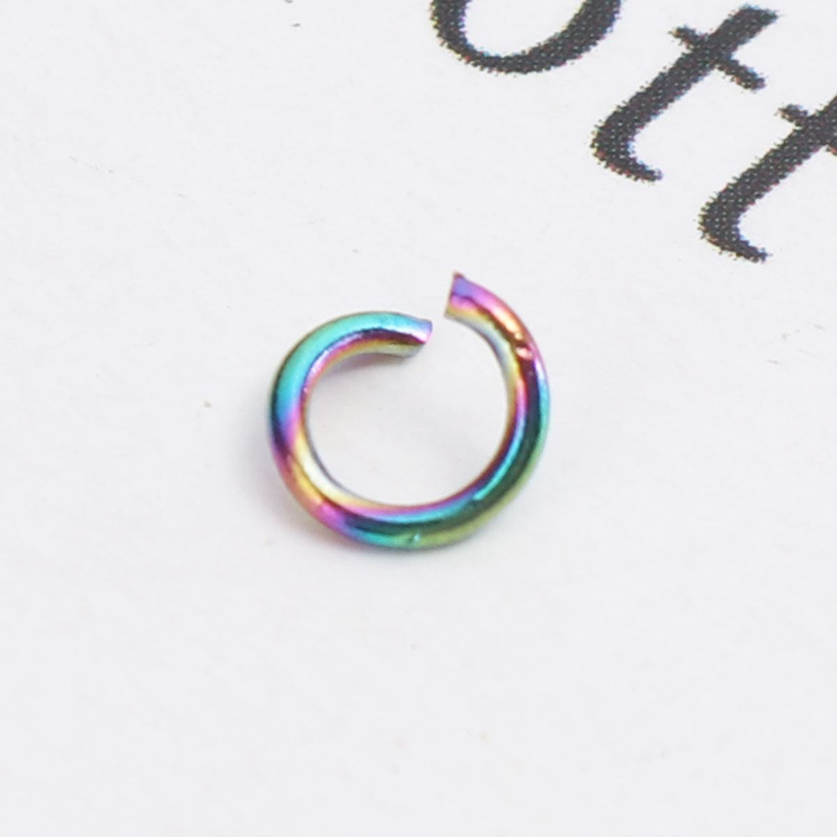 Picture of 0.8mm 304 Stainless Steel Open Jump Rings Findings Round Multicolor 5mm Dia., 1 Packet (Approx 100 PCs/Packet)