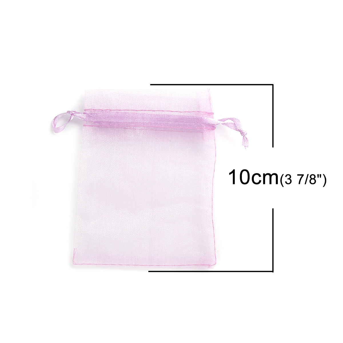 Picture of Wedding Gift Organza Jewelry Bags Drawstring Rectangle Mauve 10cm x8cm(3 7/8" x3 1/8"), (Usable Space: 8x8cm) 30 PCs