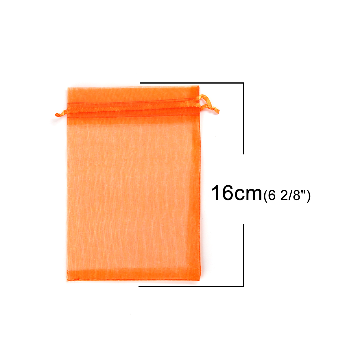 Picture of Wedding Gift Organza Jewelry Bags Drawstring Rectangle At Random (Usable Space: 13.5x10.5cm) 16cm x 11cm, 20 PCs