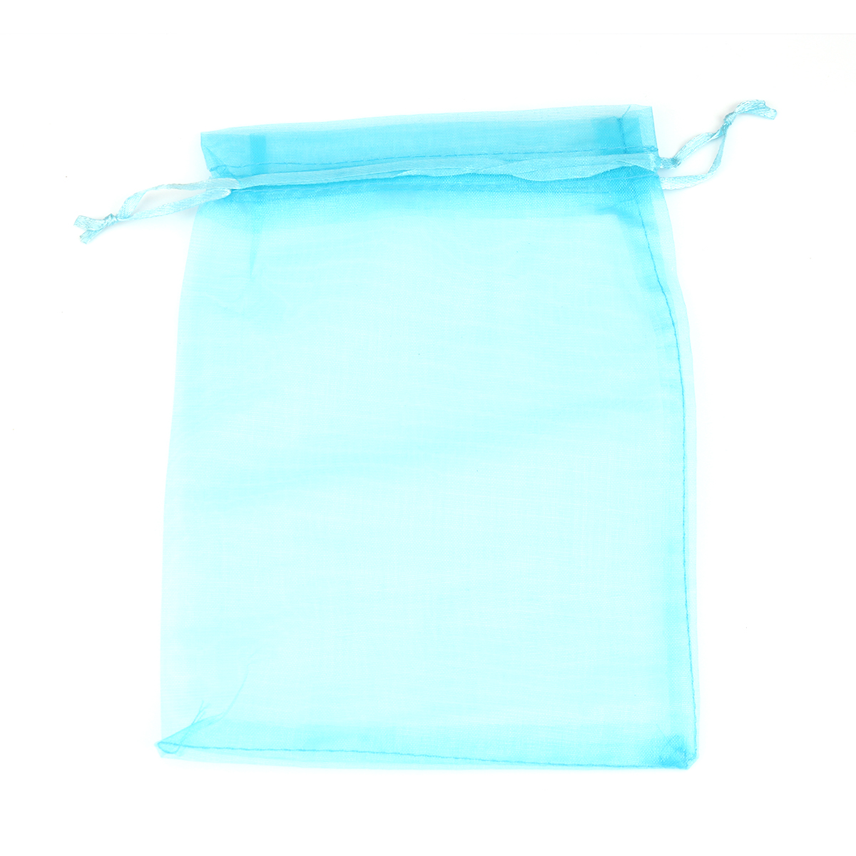 Picture of Wedding Gift Organza Jewelry Bags Drawstring Rectangle Lake Blue 20cm x15cm(7 7/8" x5 7/8"), (Usable Space: 17x14.5cm) 20 PCs