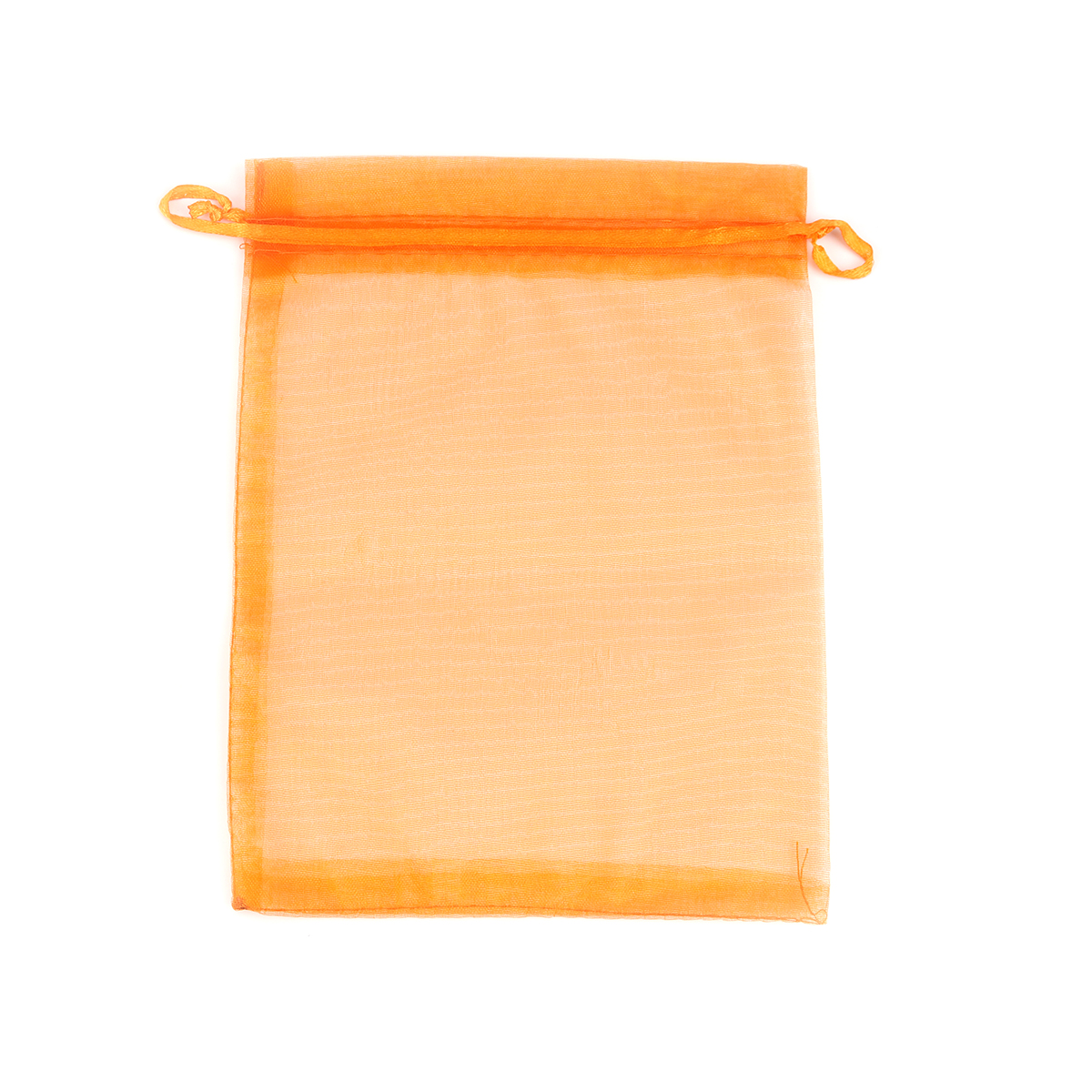 Picture of Wedding Gift Organza Jewelry Bags Drawstring Rectangle Orange 20cm x15cm(7 7/8" x5 7/8"), (Usable Space: 17x14.5cm) 20 PCs