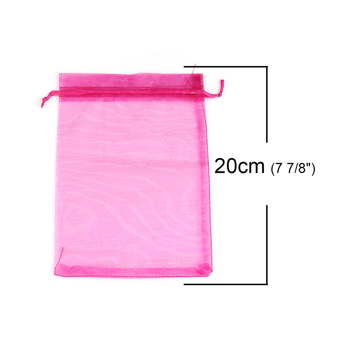 Picture of Wedding Gift Organza Jewelry Bags Drawstring Rectangle At Random (Usable Space: 17x14.5cm) 20cm x 15cm, 20 PCs