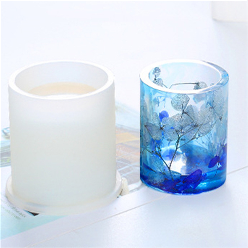 Picture of Silicone Resin Mold For Jewelry Making Cylinder White 1 Piece
