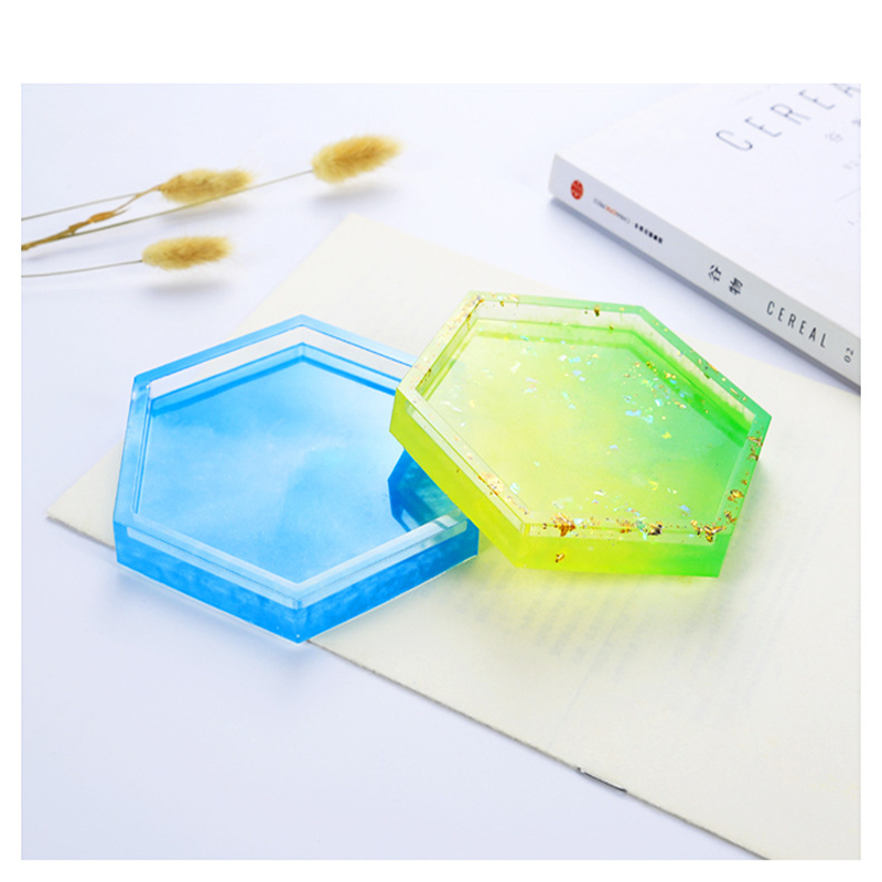 Picture of Silicone Resin Mold For Jewelry Making Hexagon White 1 Piece