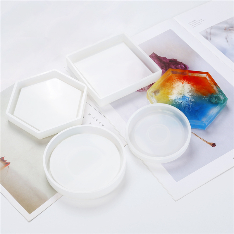 Picture of Silicone Resin Mold For Jewelry Making Hexagon White 1 Piece