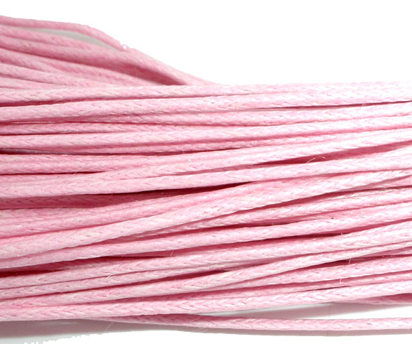 Picture of Cotton 80M Wholesale Pink Waxed Cotton Necklace Cord 1mm