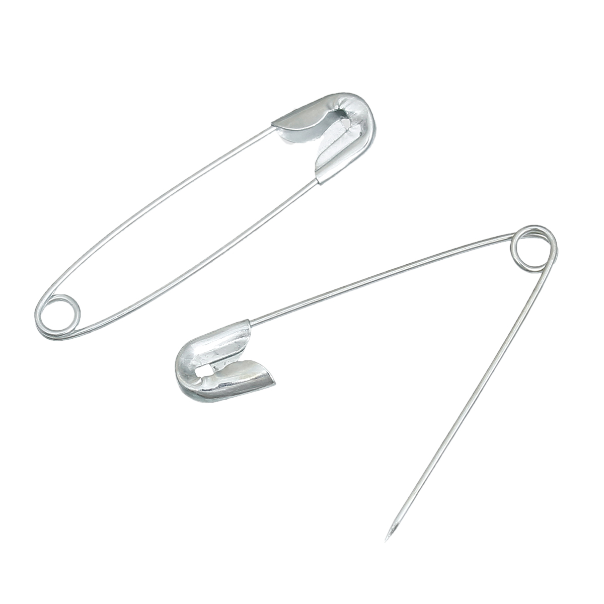 Picture of Silver Tone Safety Pins Findings 31x7mm, sold per packet of 200