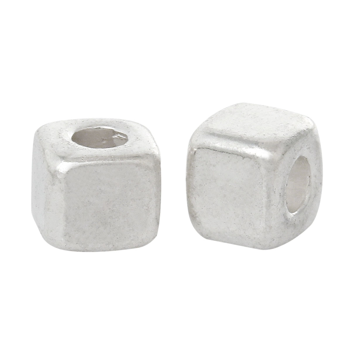Picture of Zinc Based Alloy Spacer Beads Cube Antique Silver Color About 3mm x 3mm, Hole: Approx 1mm, 1000 PCs