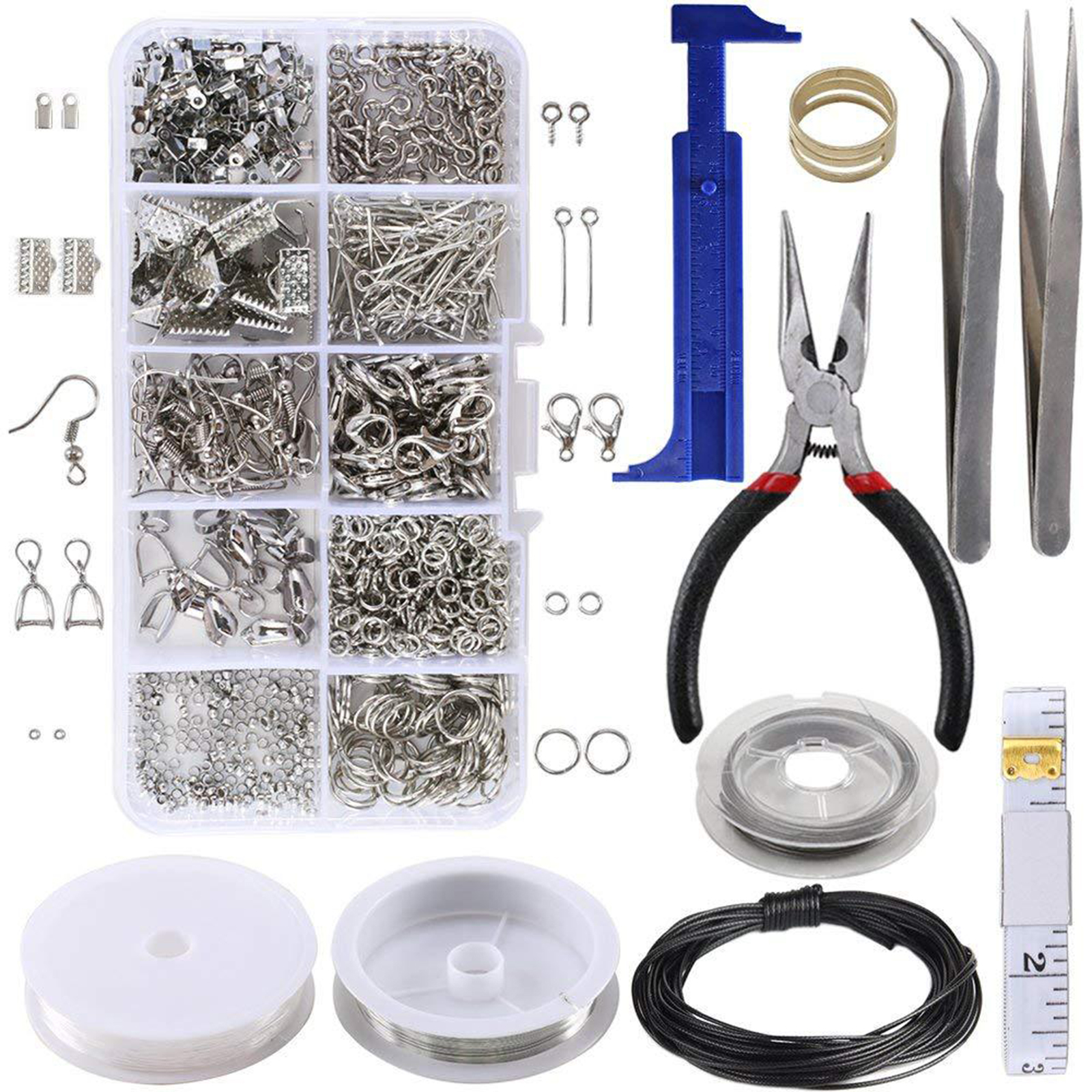 Picture of Zinc Based Alloy Jewelry Accessories Findings Silver Tone 13cm x 6.5cm, 1 Set