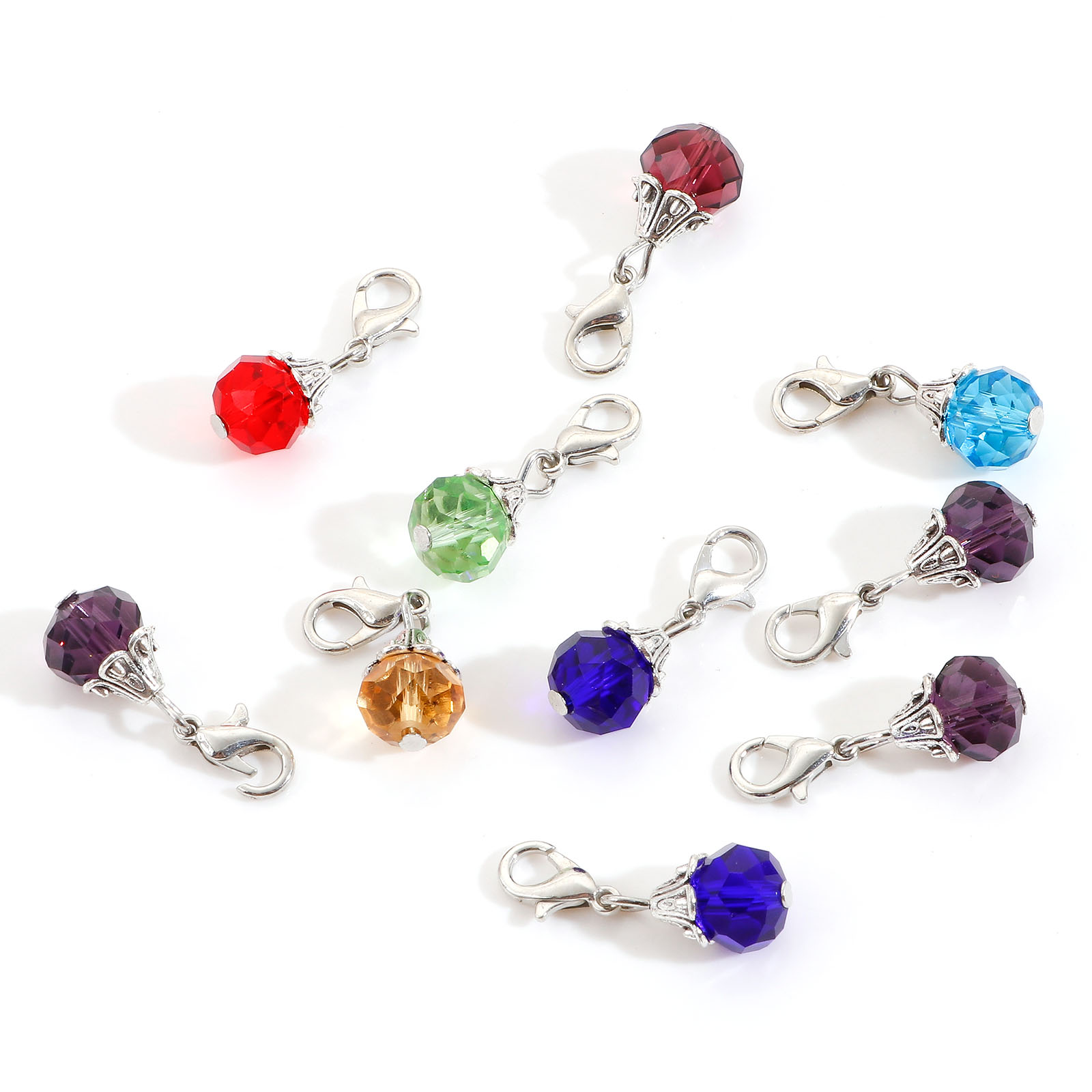 Picture of Glass Knitting Stitch Markers Round At Random Color 10 PCs