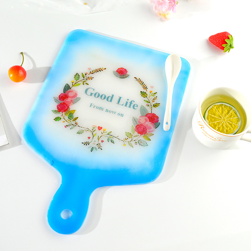 Picture of Silicone Resin Mold For Jewelry Making Tray Rectangle Flower Multicolor 21cm x 14.8cm, 1 Piece