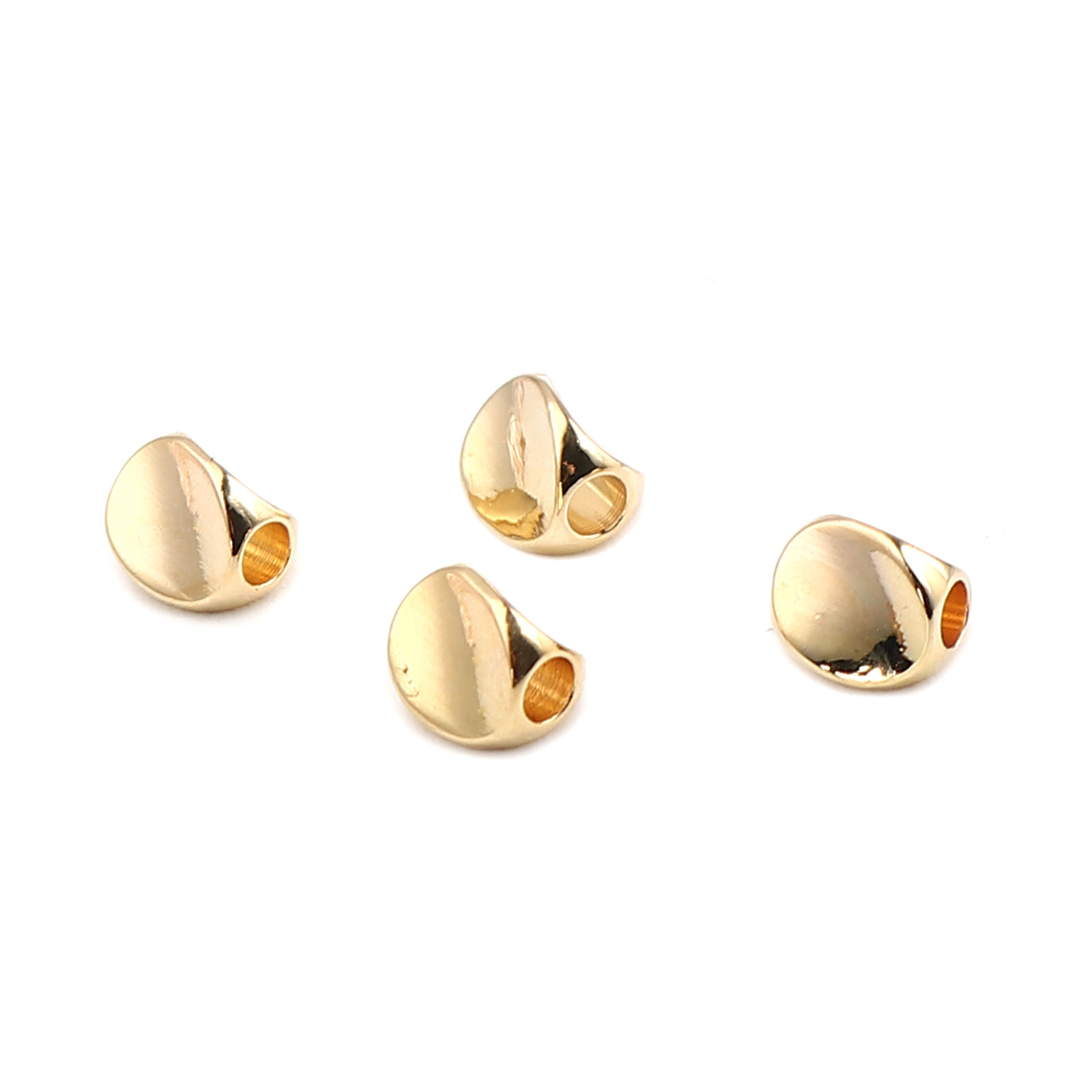 Picture of Copper Beads Irregular 18K Real Gold Plated About 5mm x 4mm, Hole: Approx 1.5mm, 10 PCs