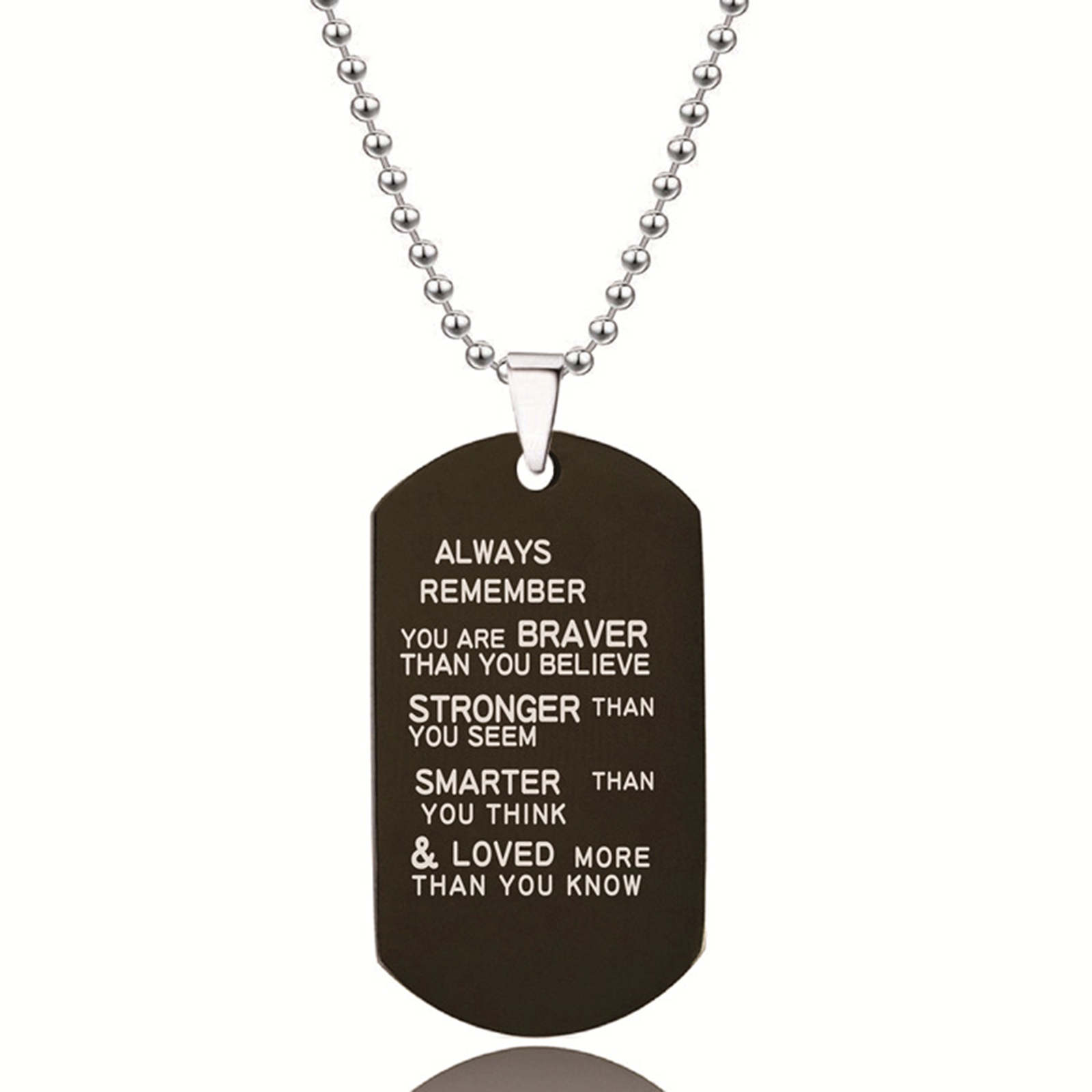 Picture of Stainless Steel Ball Chain Findings Necklace Black Envelope 60cm(23 5/8") long, 1 Piece