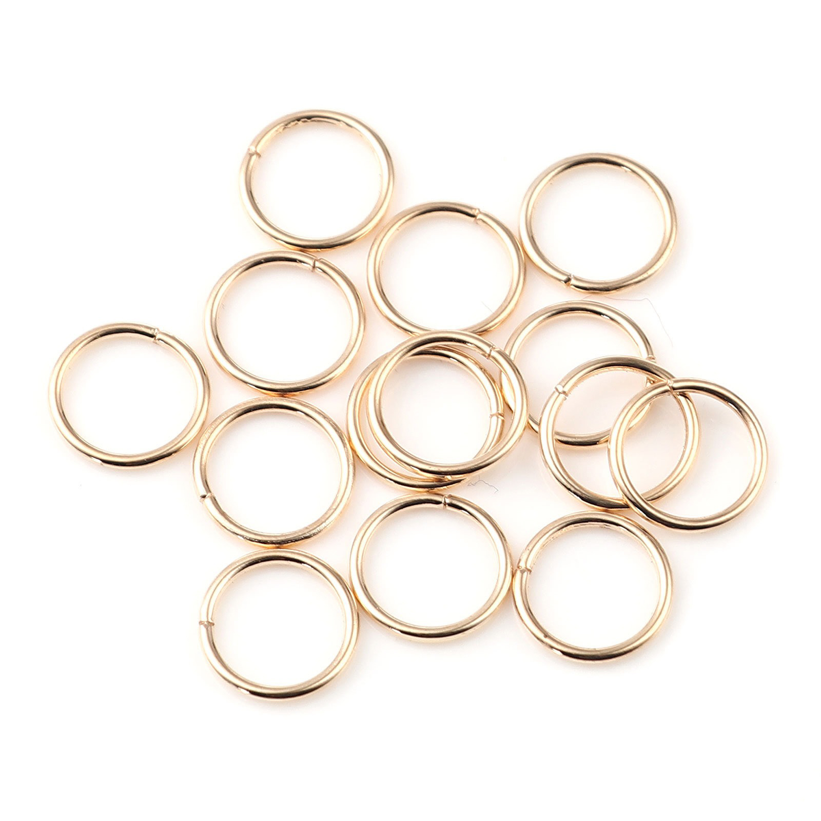 Picture of 0.5mm Iron Based Alloy Open Jump Rings Findings Circle Ring KC Gold Plated 3mm Dia, 200 PCs