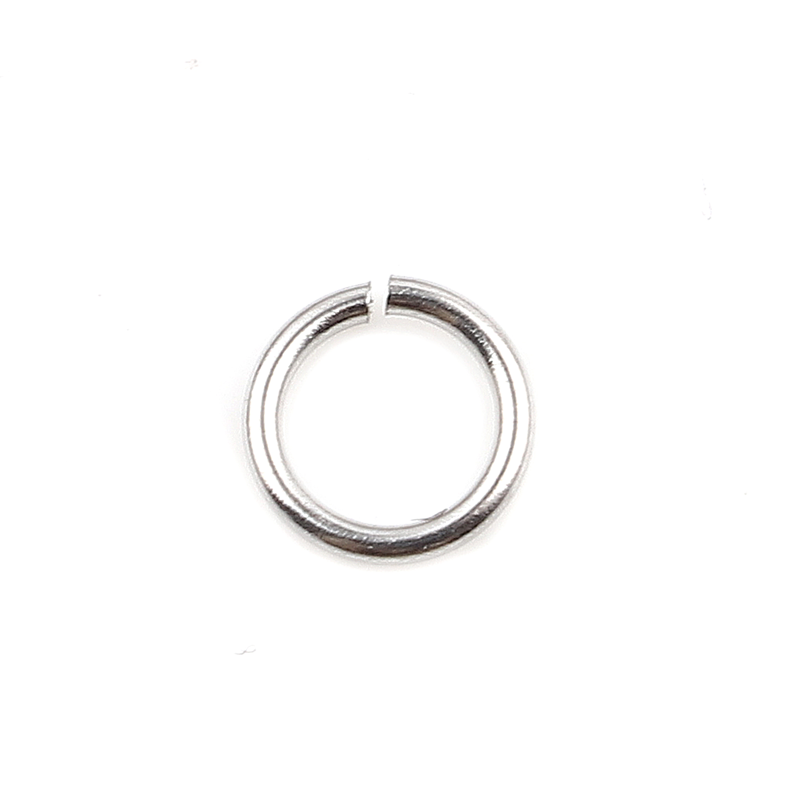 Picture of 0.7mm Stainless Steel Open Jump Rings Findings Round Silver Tone 5mm Dia., 100 PCs