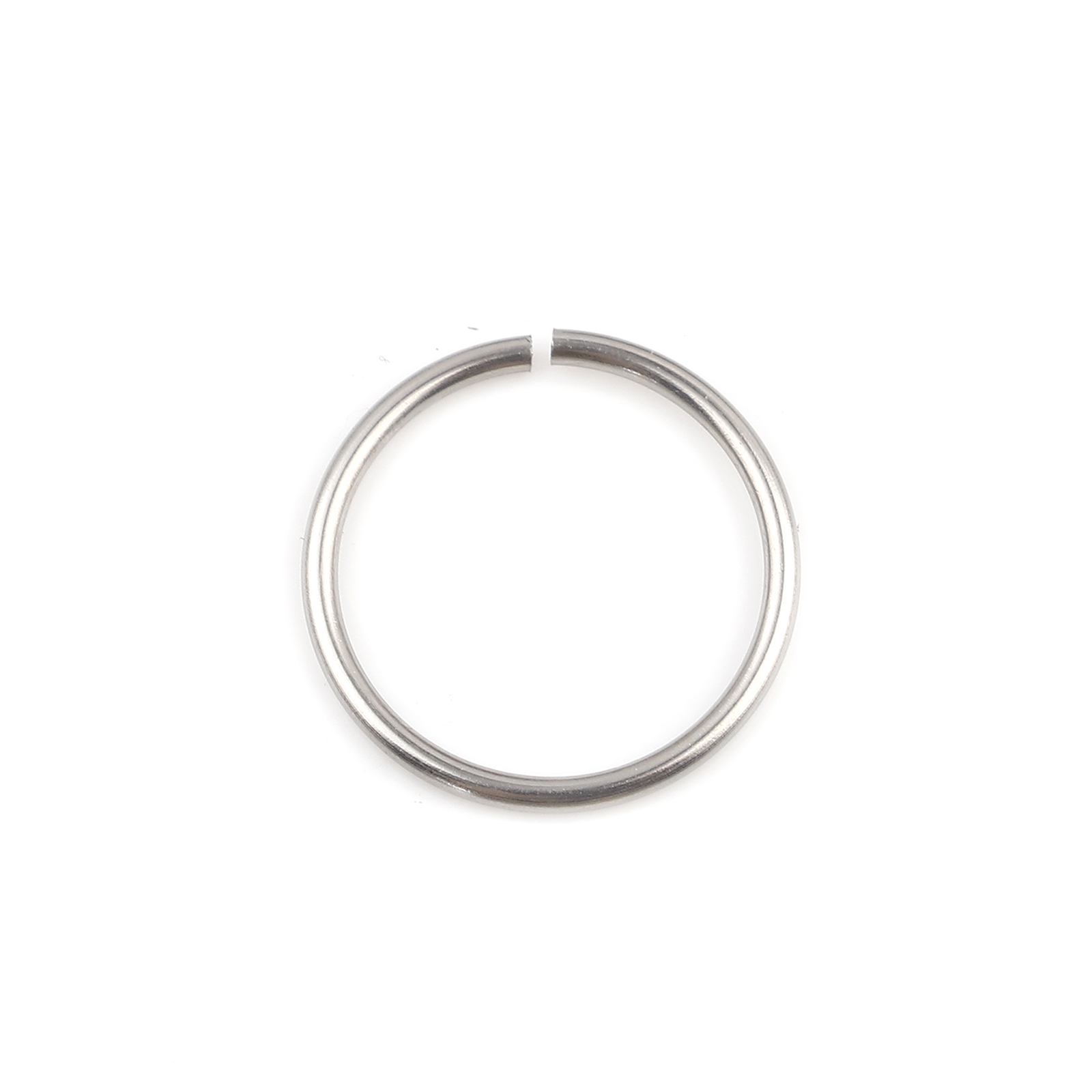 Picture of 1.2mm Stainless Steel Open Jump Rings Findings Round Silver Tone 16mm Dia., 100 PCs
