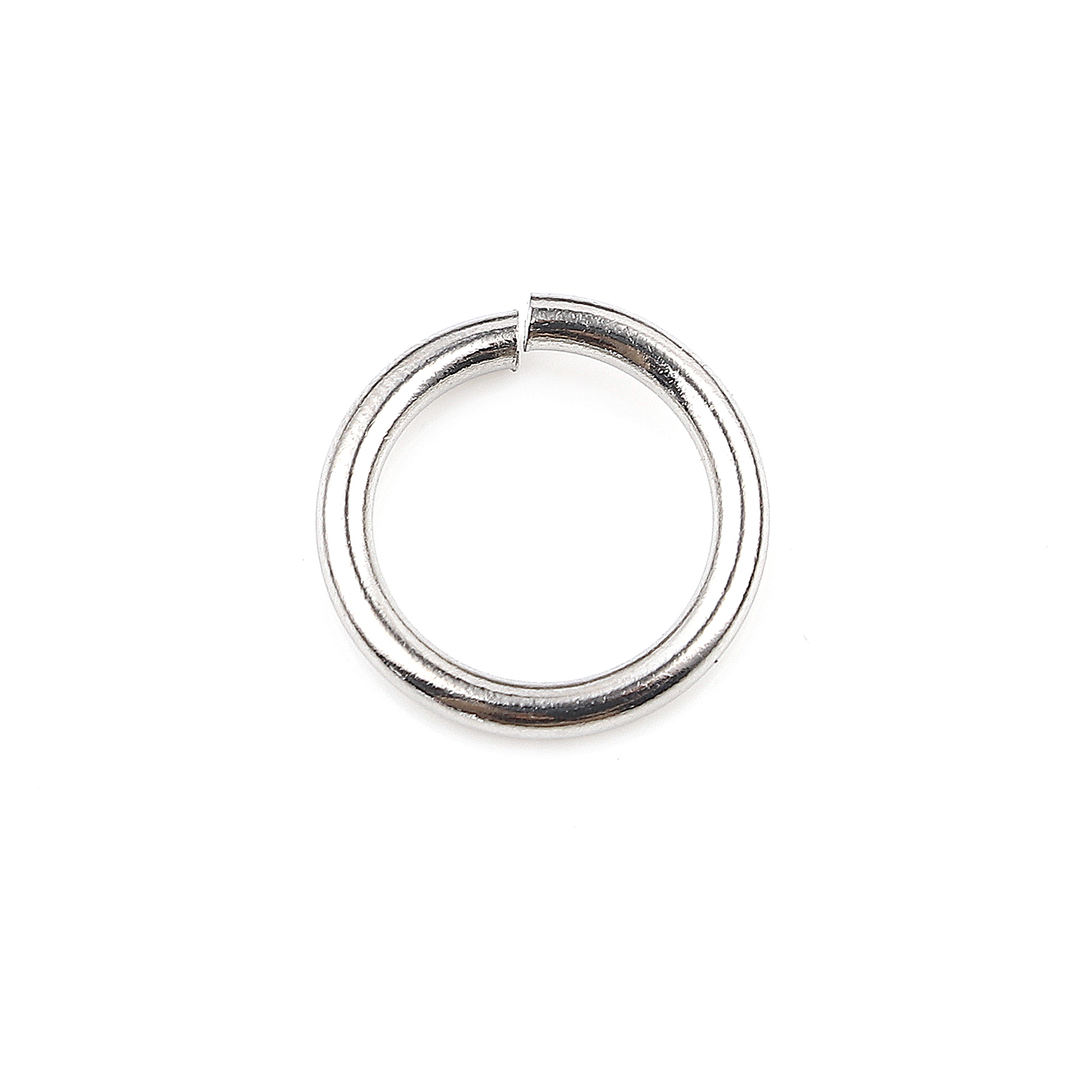 Picture of 1.8mm Stainless Steel Open Jump Rings Findings Round Silver Tone 14mm Dia., 100 PCs