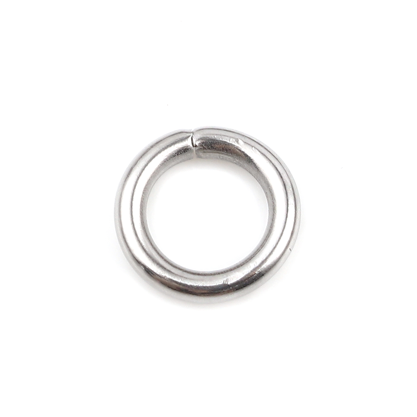 Picture of 1.5mm Stainless Steel Open Jump Rings Findings Round Silver Tone 9mm Dia., 100 PCs