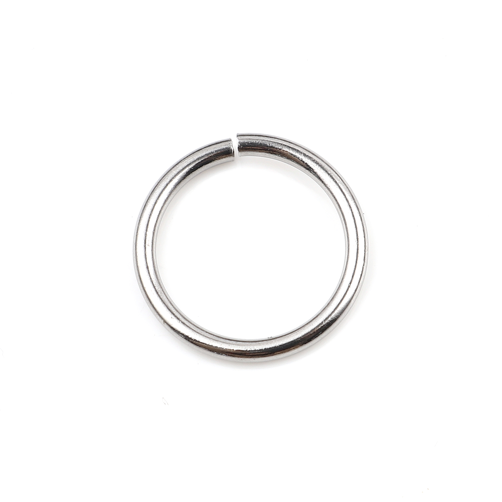 Picture of 2mm Stainless Steel Open Jump Rings Findings Round Silver Tone 20mm Dia., 100 PCs