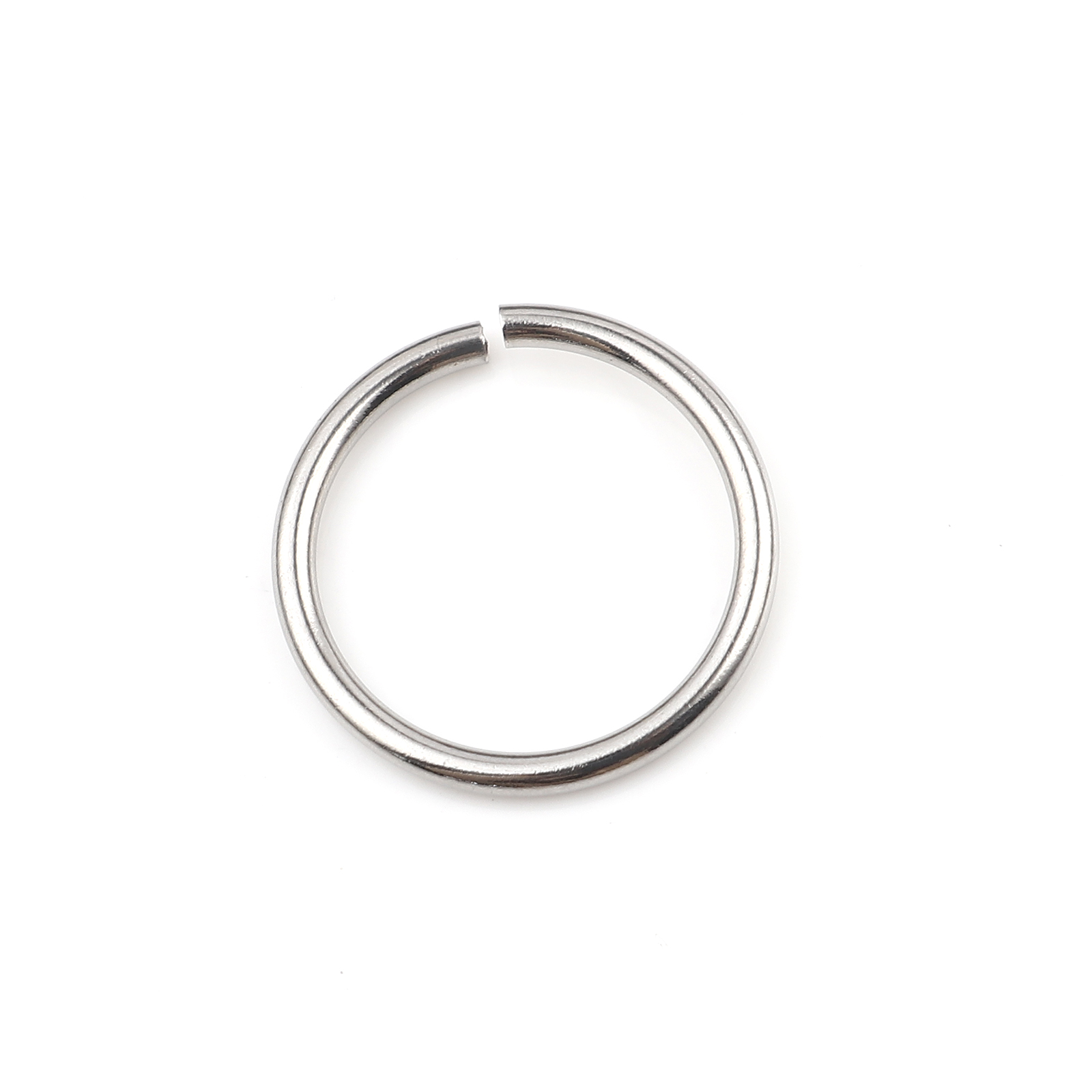 Picture of 2mm Stainless Steel Open Jump Rings Findings Round Silver Tone 22mm Dia., 100 PCs