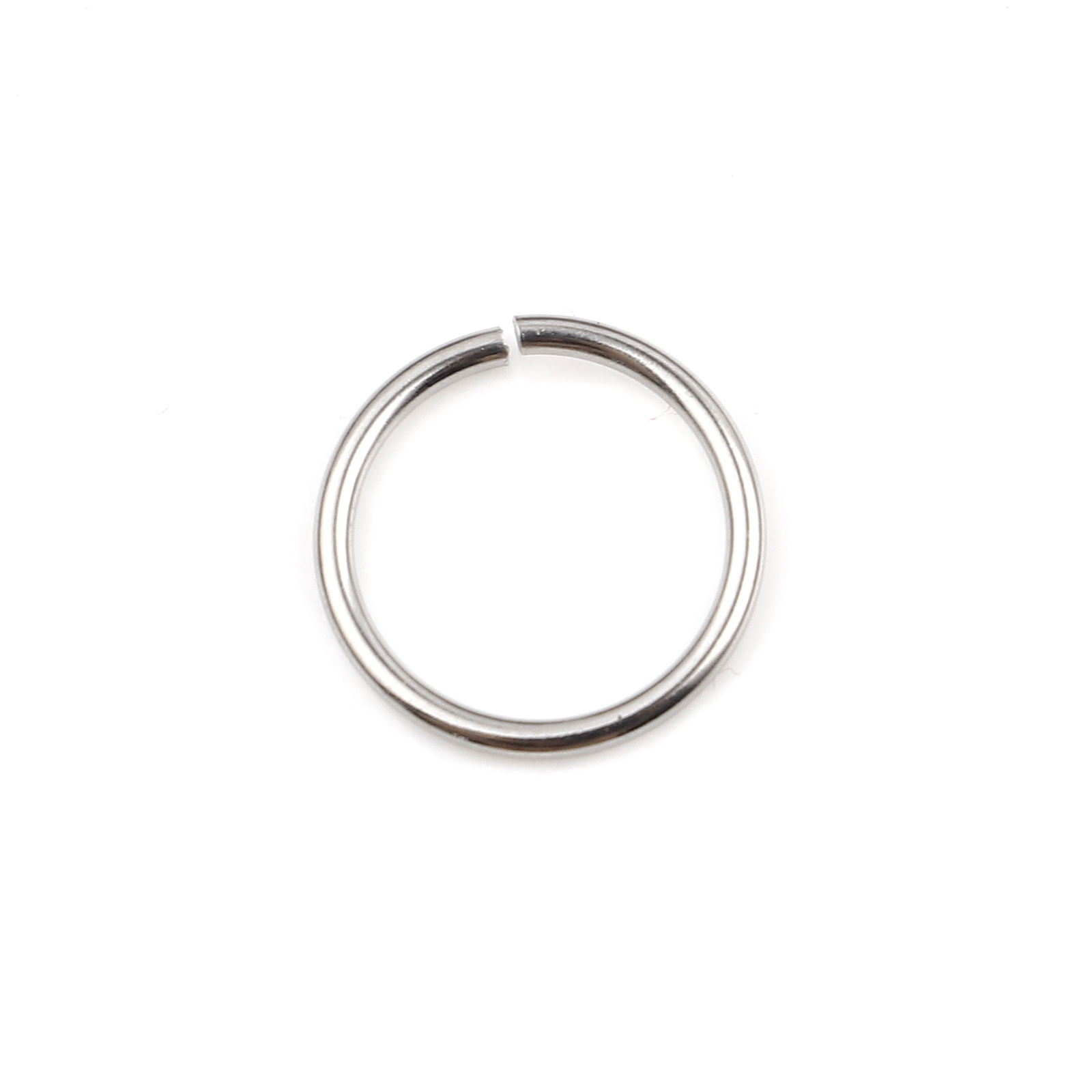 Picture of 1.4mm Stainless Steel Open Jump Rings Findings Round Silver Tone 15mm Dia., 100 PCs