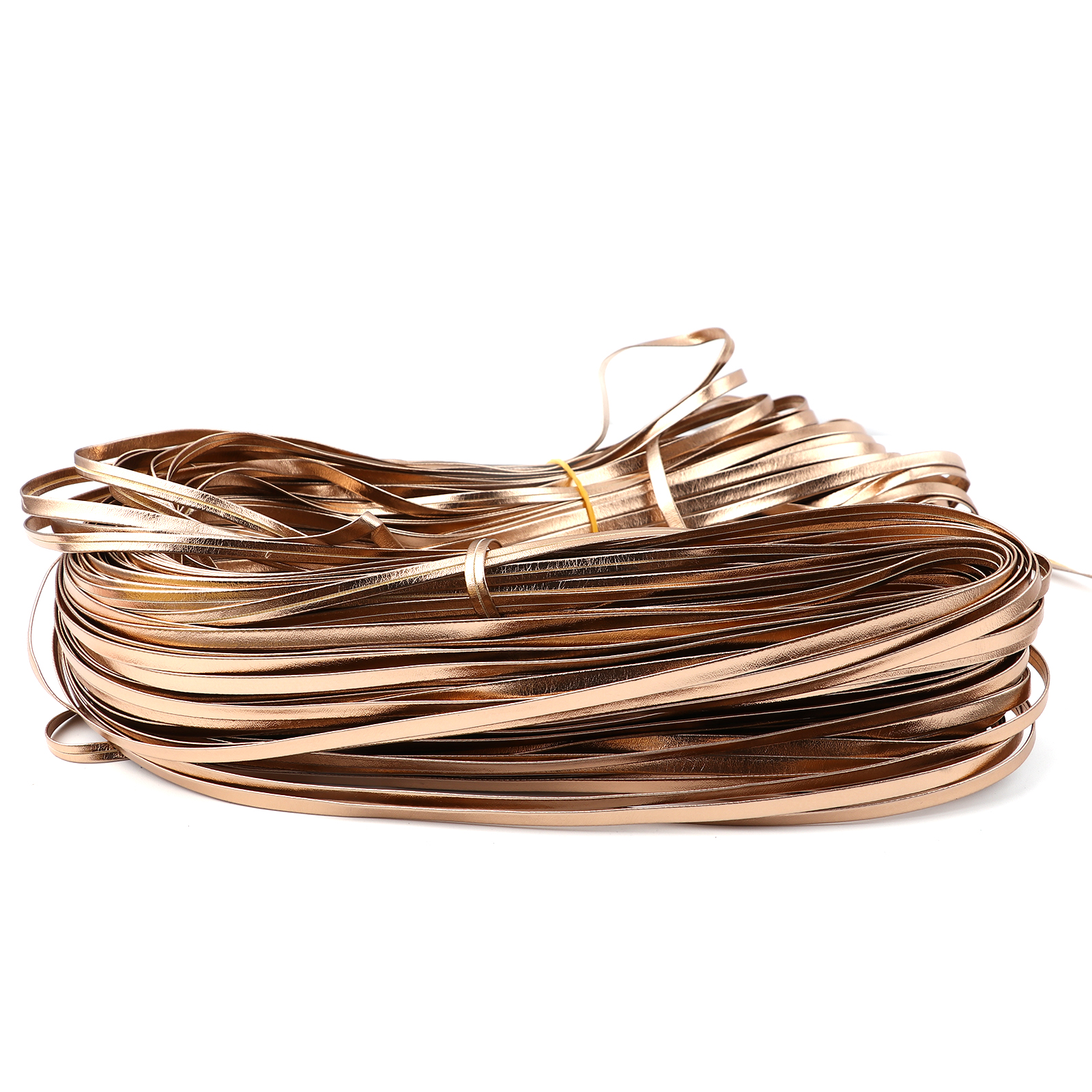 Picture of PU Leather Jewelry Cord Rope Rose Gold 5mm, 10 M