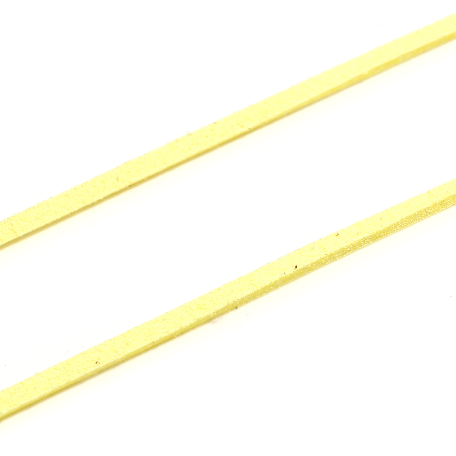 Picture of Velvet Jewelry Cord Rope Pale Yellow Faux Suede 3mm, 1 Bundle (Approx 5 M/Bundle)