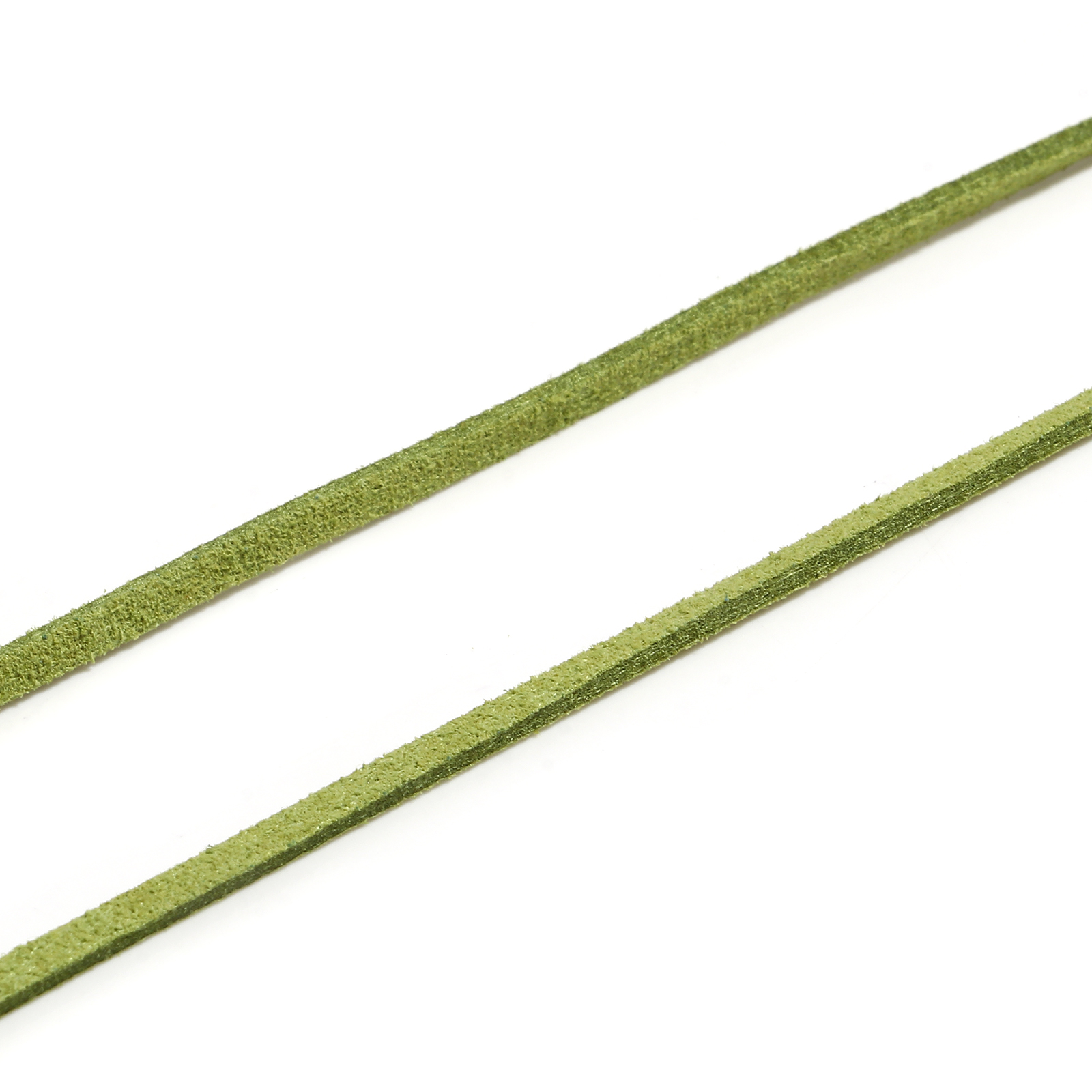 Picture of Velvet Jewelry Cord Rope Grass Green Faux Suede 3mm, 1 Bundle (Approx 5 M/Bundle)
