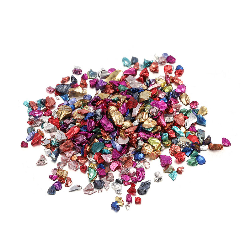 Picture of Glass Resin Jewelry Craft Filling Material Mixed Color 4mm - 2mm, 1 Packet