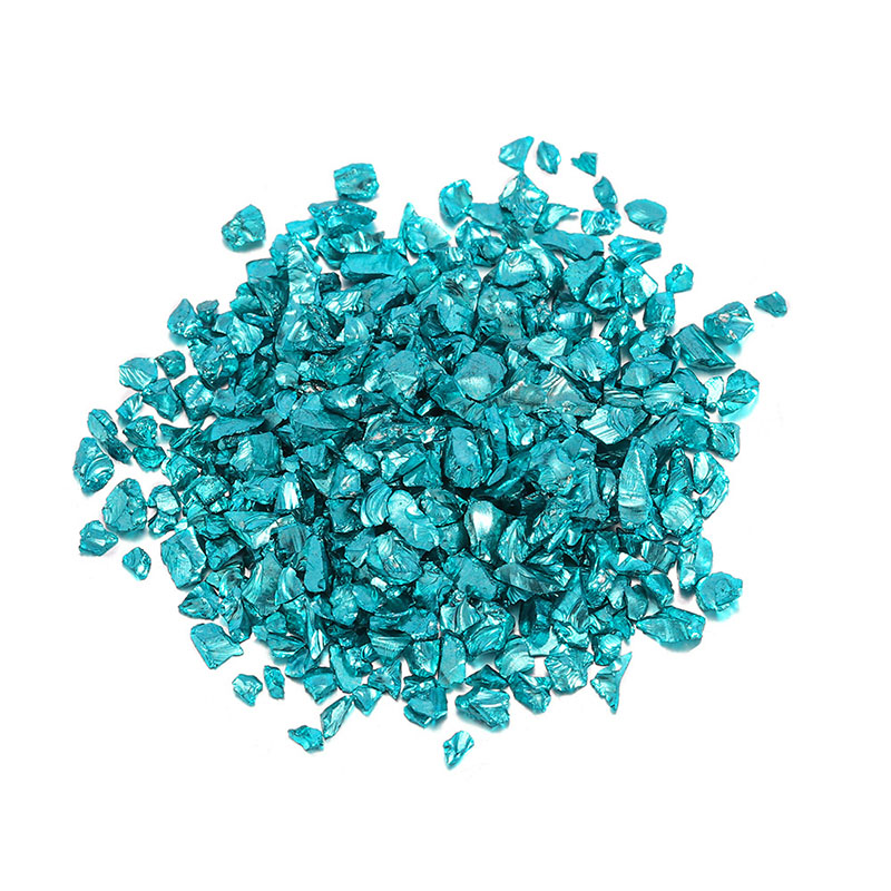 Picture of Glass Resin Jewelry Craft Filling Material Skyblue 4mm - 2mm, 1 Packet