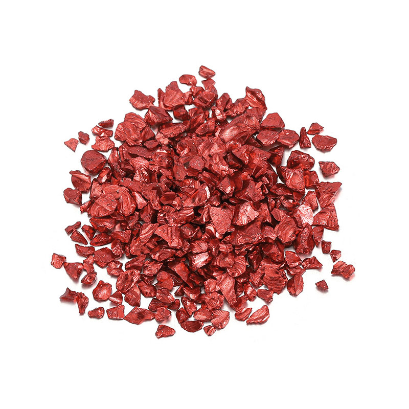 Picture of Glass Resin Jewelry Craft Filling Material Light Red 4mm - 2mm, 1 Packet
