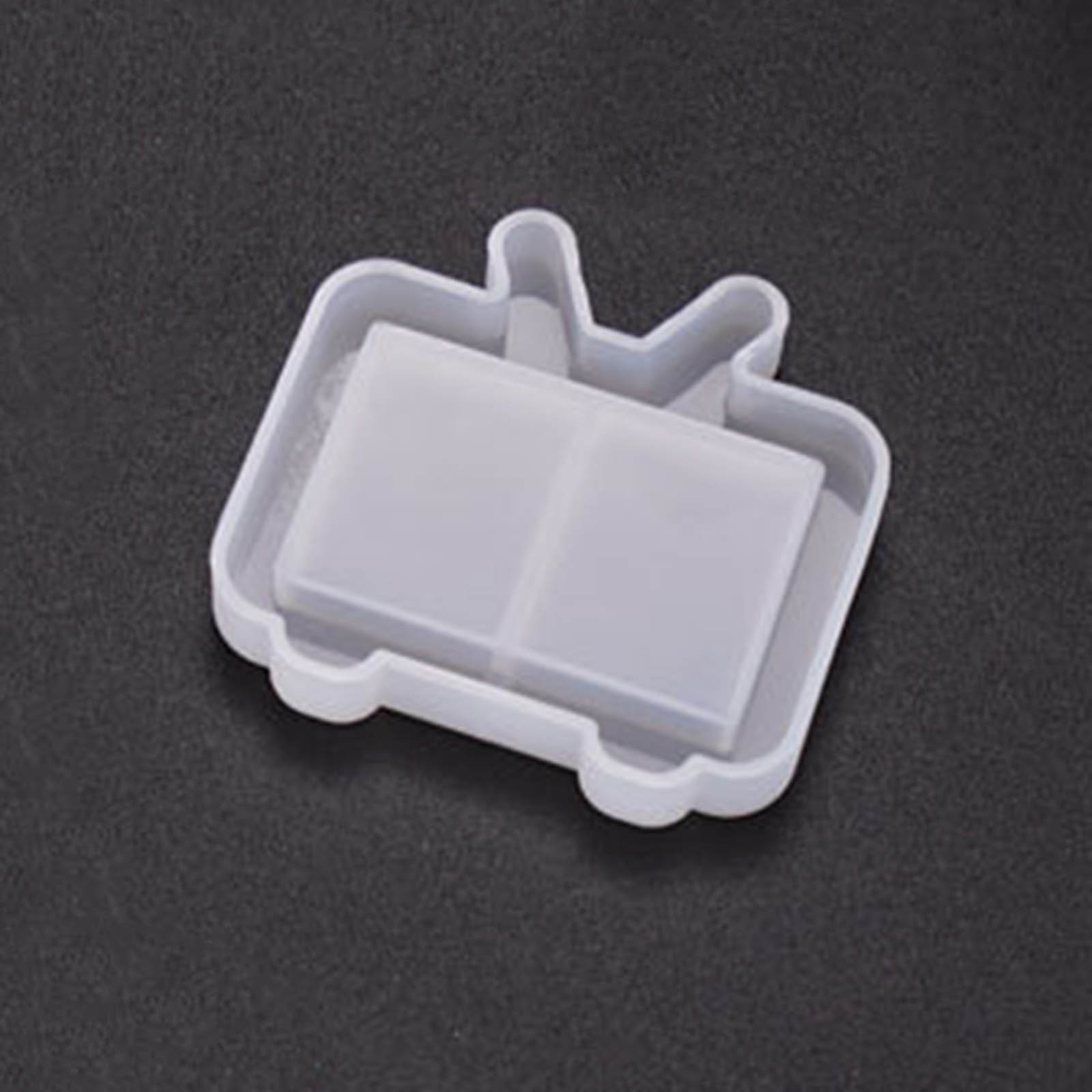 Picture of Silicone Resin Mold For Jewelry Making Pendant Ornaments Television White 5.3cm x 4.8cm, 1 Piece
