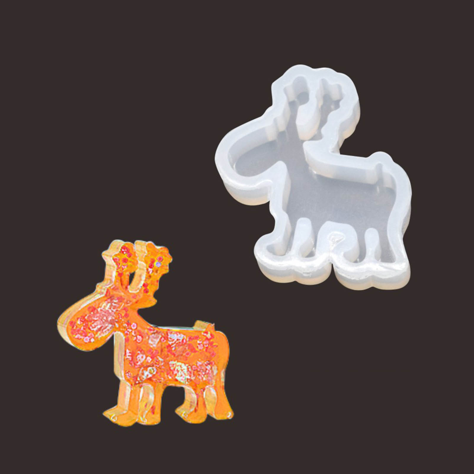 Picture of Silicone Resin Mold For Jewelry Making Pendant Hippo Animal White 3.8cm x 3.5cm, 1 Piece