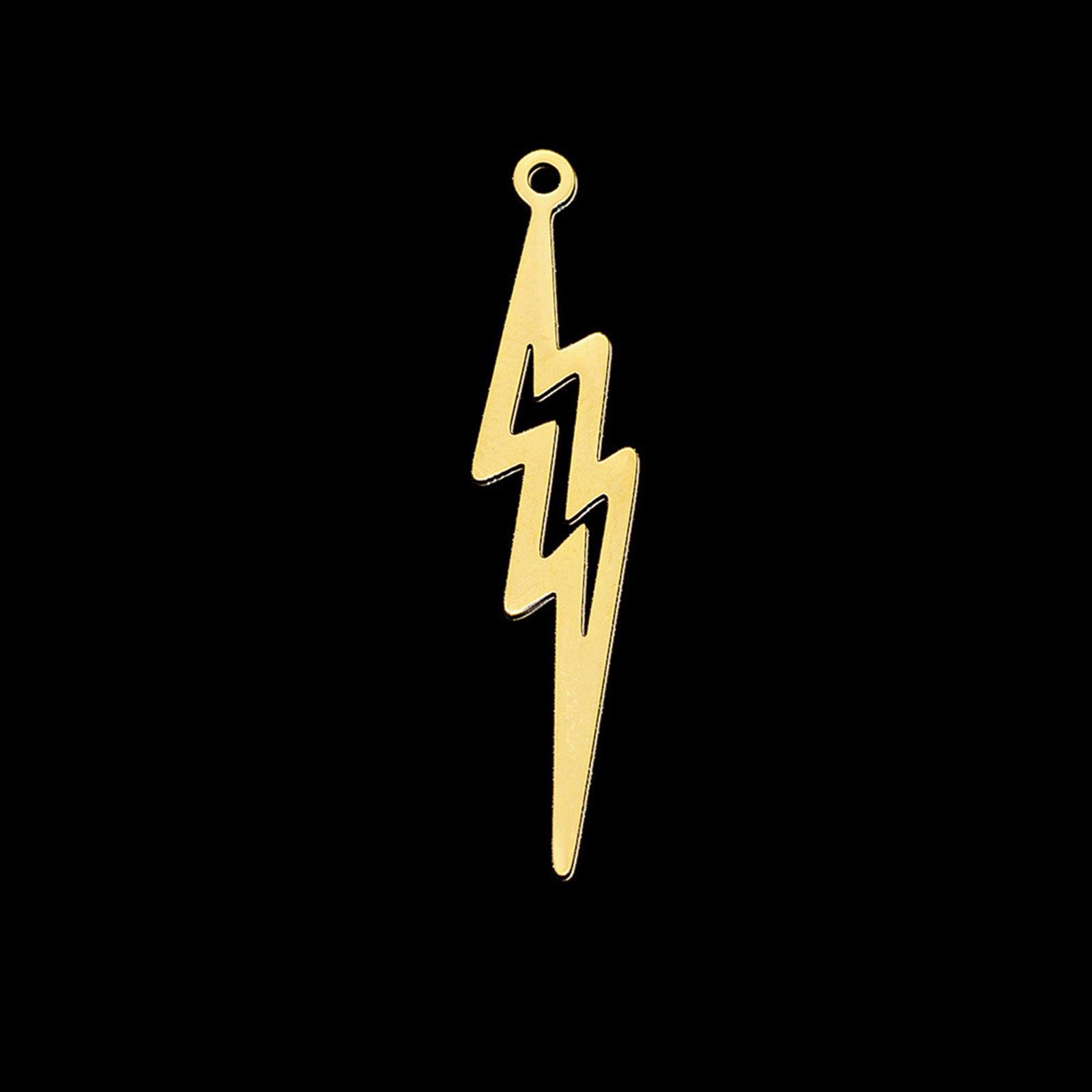Picture of Stainless Steel Weather Collection Pendants Lightning Gold Plated 3.8cm x 0.8cm, 1 Piece