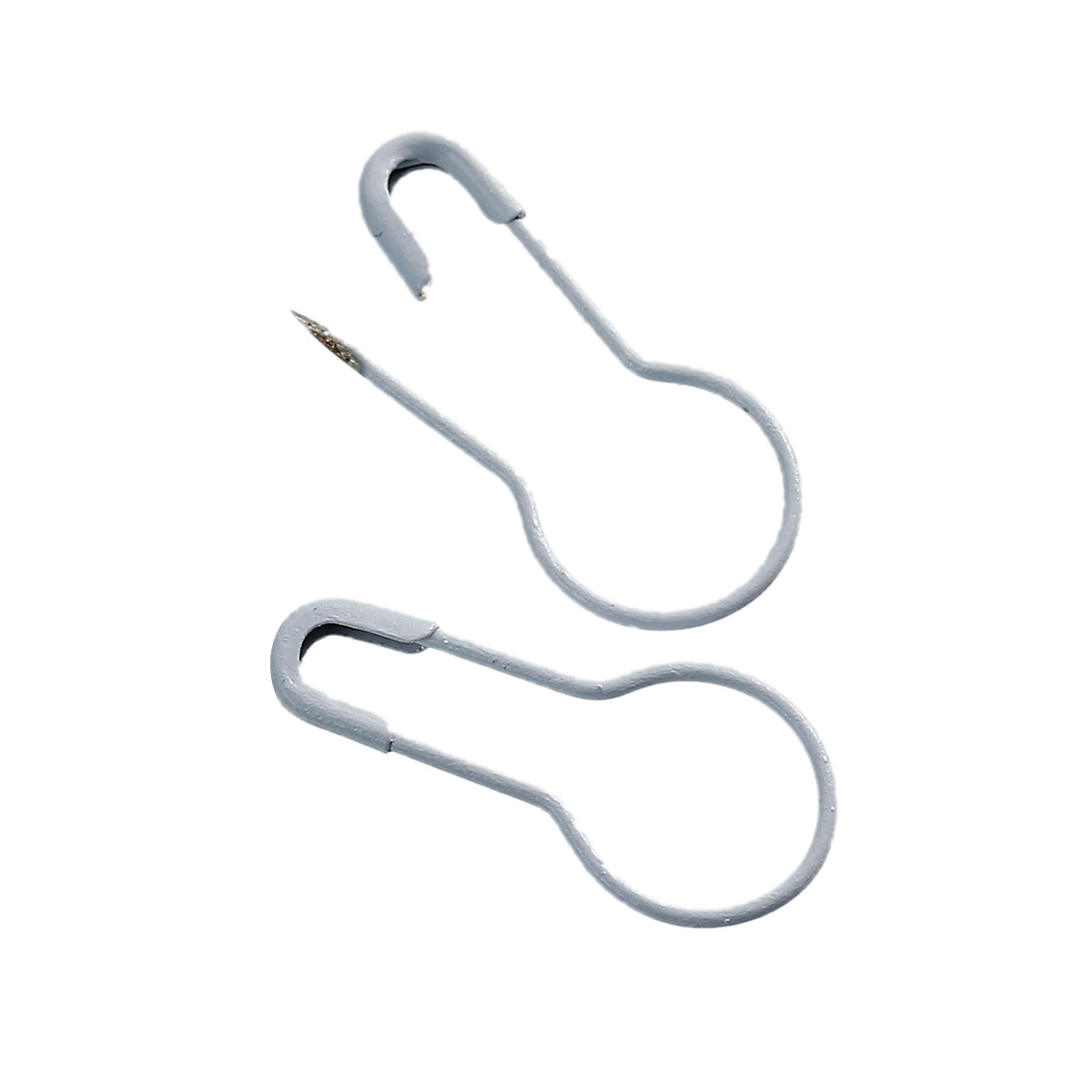 Picture of Copper Safety Pins Brooches Findings White 22mm( 7/8") x 10mm( 3/8") - 21mm x 9mm, 100 PCs