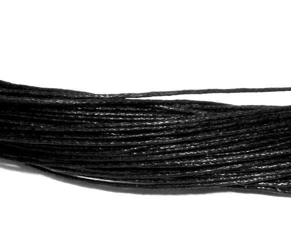 Picture of Cotton Wax Rope Jewelry Rope Black 1mm, 80M