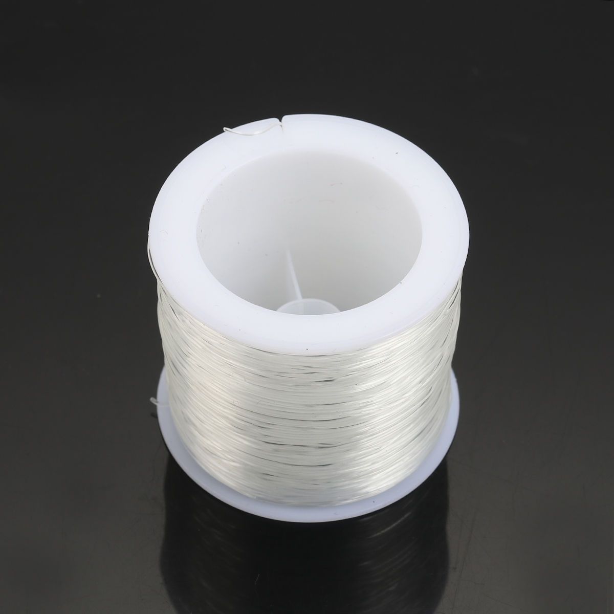 Picture of Nylon Elastic Stretch Jewelry Thread Cord Transparent 0.6mm, 1 Roll (Approx 90 M/Roll)