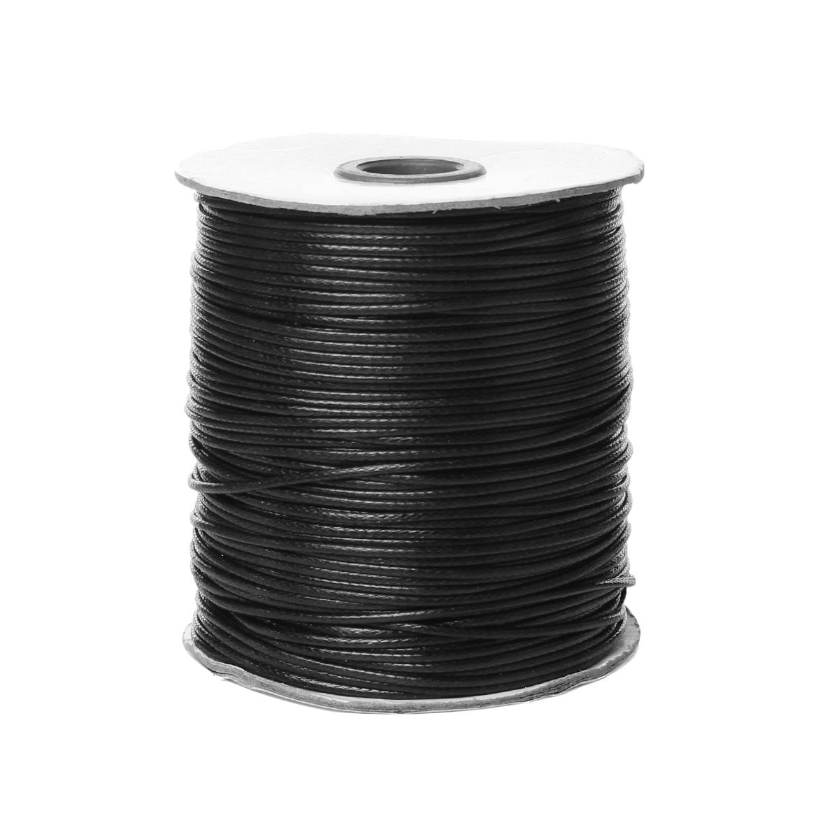 Picture of Cotton Wax Rope Jewelry Cord Black 1.5mm Dia, 1 Roll(Approx 160M)