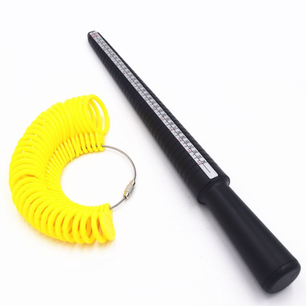 Picture of Plastic Ring Measuring Tool Black Yellow 26cm x 2.3cm, HK Size 1 - 33, 1 Set
