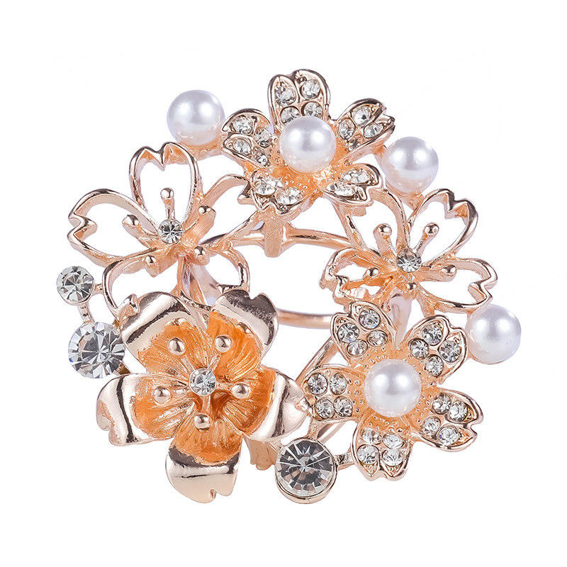 Immagine di Fibbia Sciarpa Farfalla Rosa Pesca Trasparente Strass 35mm x 34mm, 1 Pz