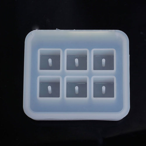 Picture of Silicone Resin Mold Rectangle White 82mm(3 2/8") x 71mm(2 6/8"), 1 Piece