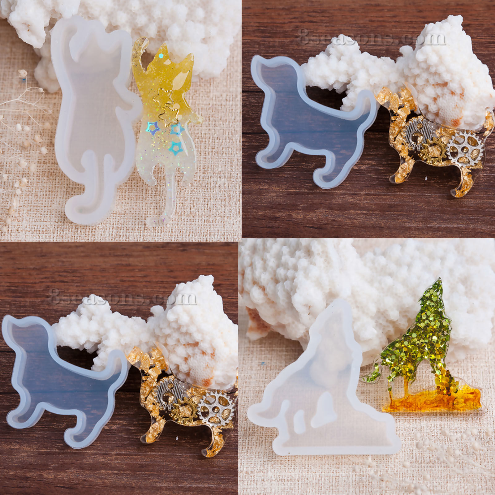 Bild von Silikon DIY Werkzeuge Harz Schimmel Katze Tier