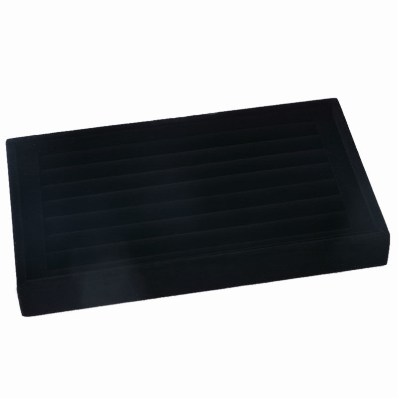 Bild von Veloursamt Ring Schmuckdisplay Rechteck Schwarz 23cm x 14.5cm , 1 Stück